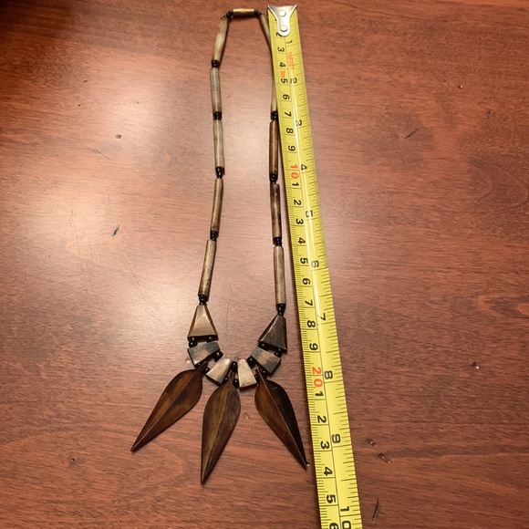 Vintage Guy’s/Teen’s/Men’s Tribal Style Choker Necklace Made from Wood and Beads - Picture 4 of 5